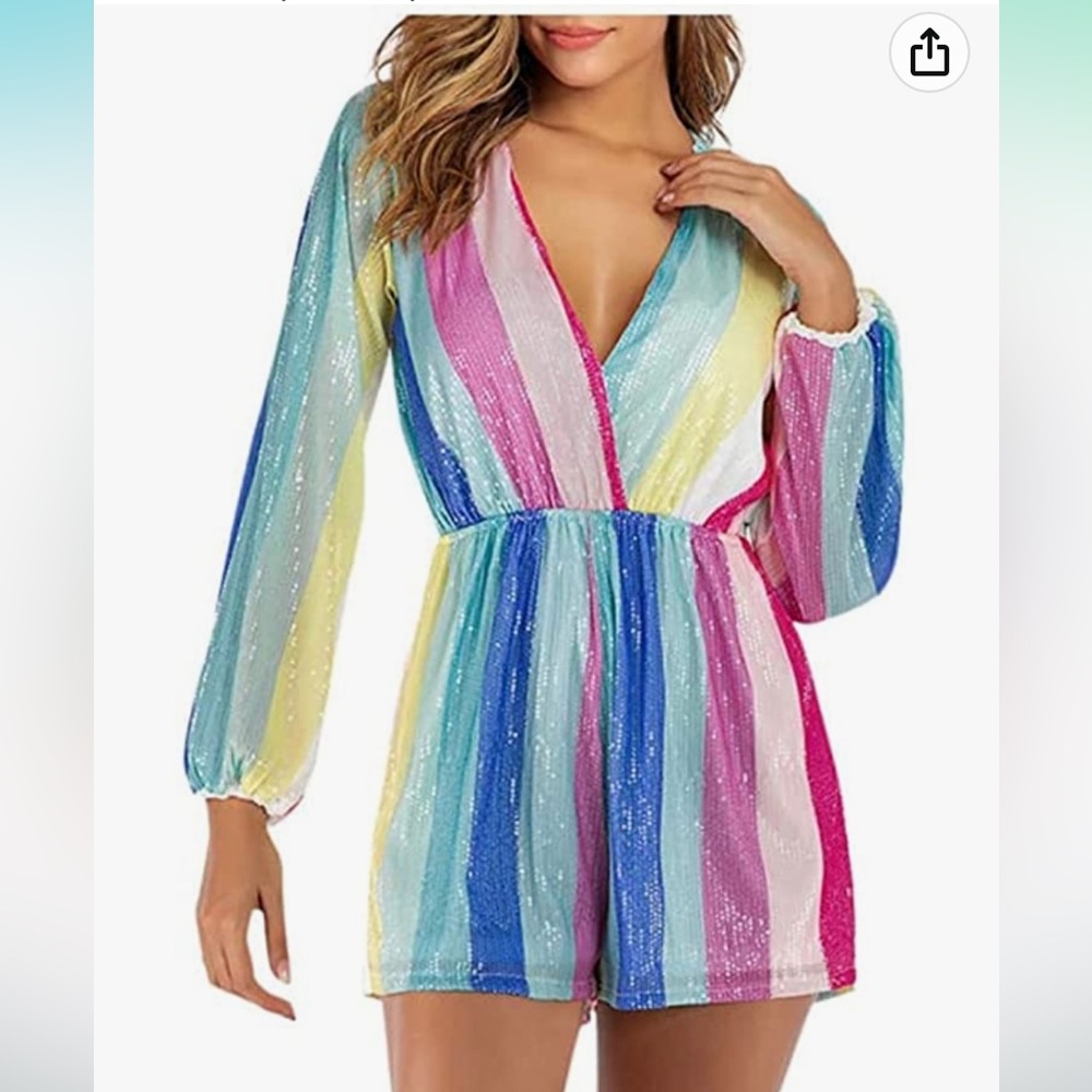 Rainbow Sparkle Romper